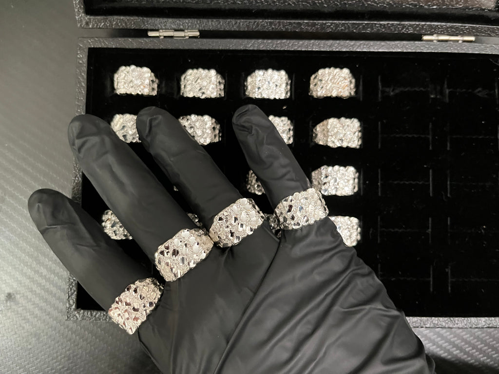 925 silver nugget rings